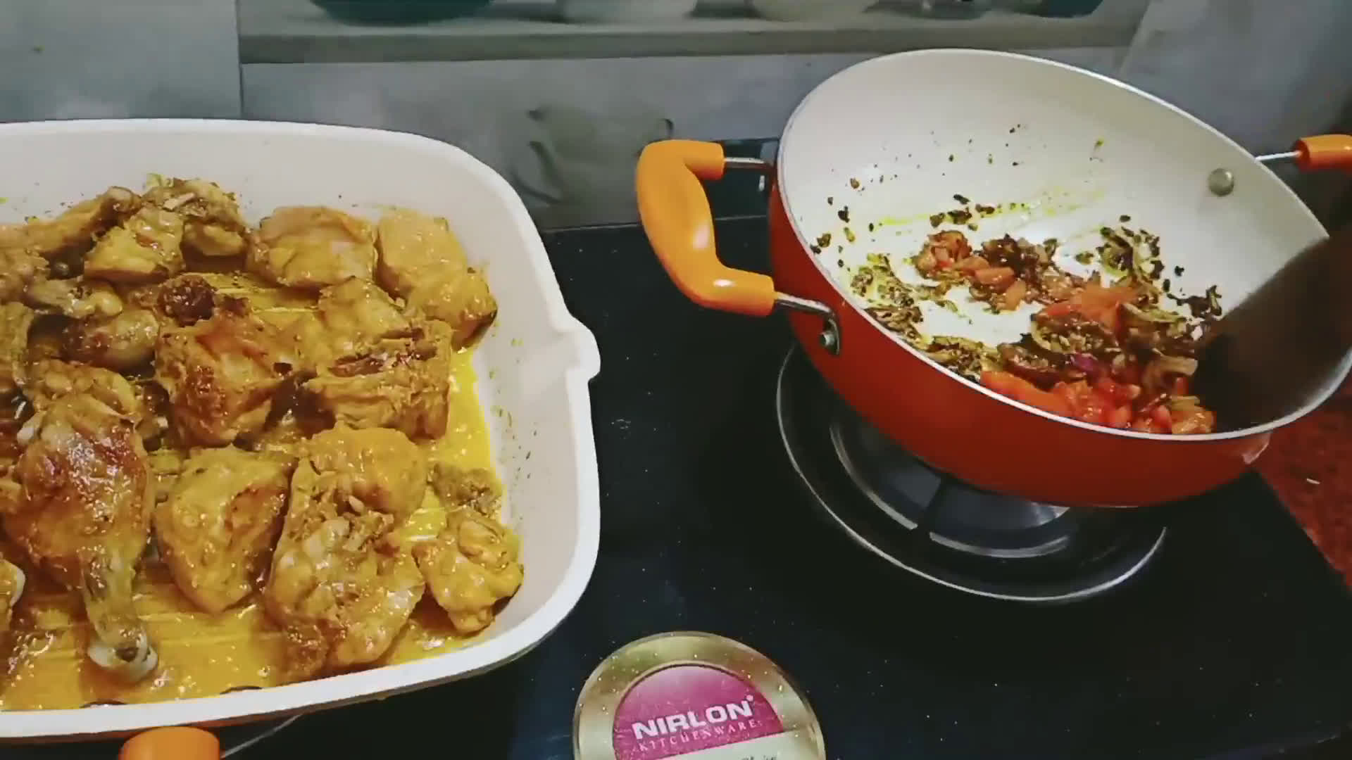 A picture of step 3 of Grilled Chicken Masala.