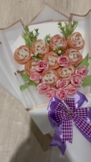 Foto langkah ke 6 dari resep Buket Putu Ayu Buah Naga.