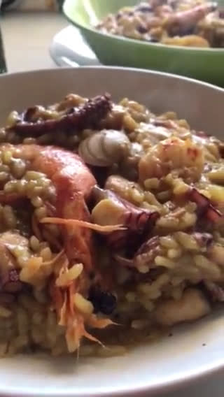 Foto del paso 9 de la receta: Arrocito meloso de 🐟 pulpo 🐙 y mariscos