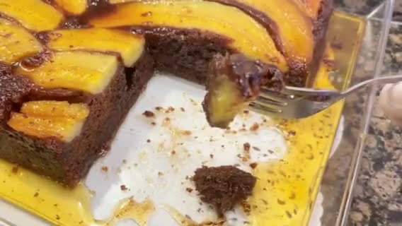 Foto del paso 14 de la receta: Pastel de chocolate con plátano caramelizado