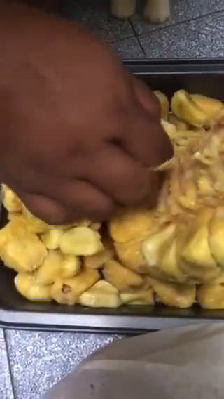 Gambar langkah 1 resipi Cempedak Goreng.