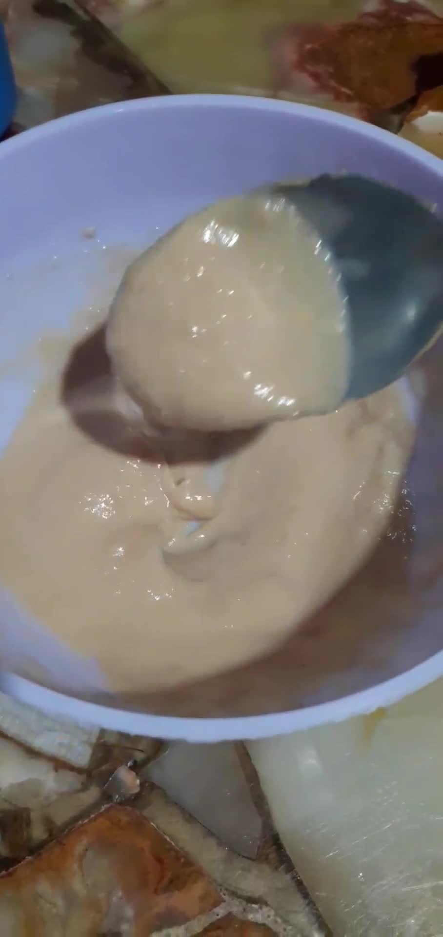 Foto del paso 1 de la receta: Alfajor de avena y manteca de maní en sartén🌼