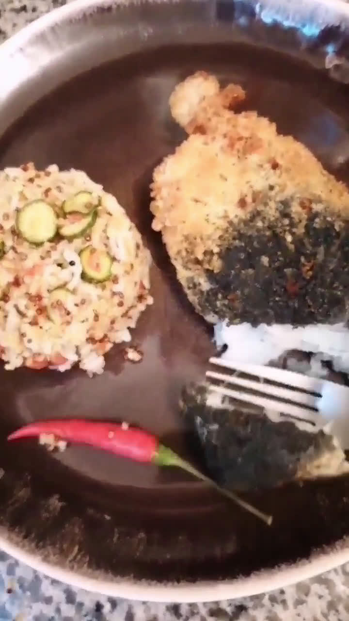 Une image de l'étape 6 de Crousti cabillaud a la djamicoo riz quinoa légumes 🌾🌶️.