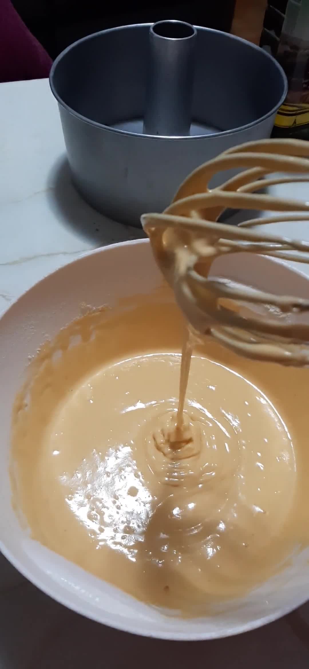 抹茶マーブルシフォンケーキ作り方4写真
