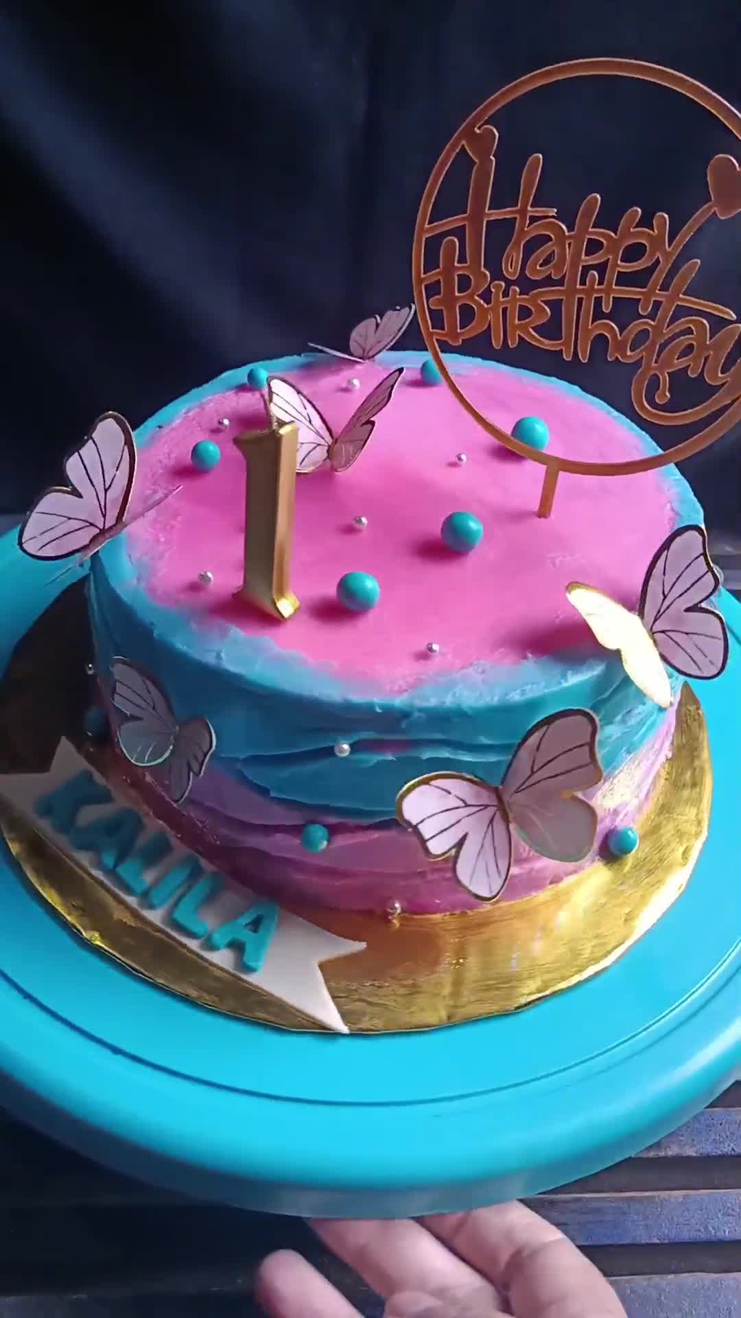 Foto langkah ke 4 dari resep Cake Ultah Kupu-kupu.