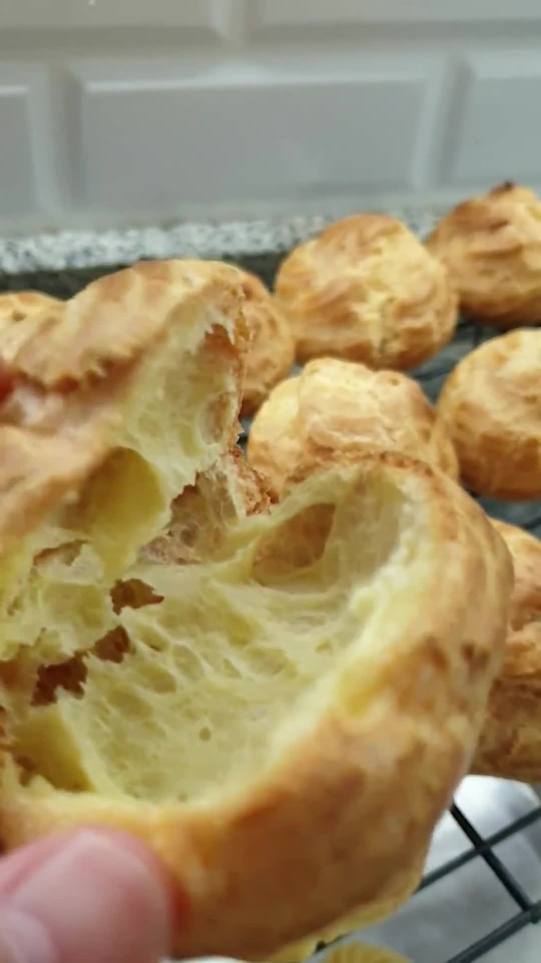 Foto langkah ke 10 dari resep Kue Sus Vla Labu Kuning.