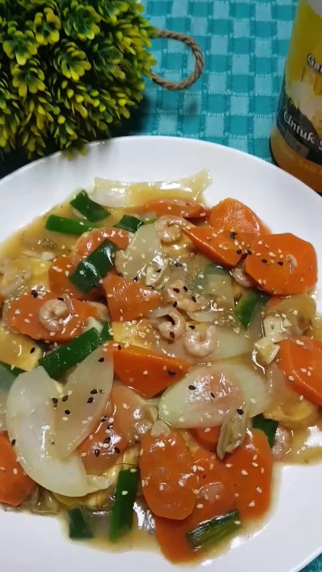 Foto langkah ke 3 dari resep Tofu Udang& Wortel Saos Tiram🦐.