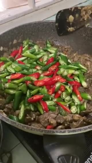 Foto langkah ke 5 dari resep Paru Cabai hijau.