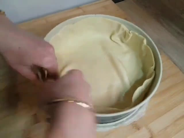 A picture of step 4 of EASY BASIC RECIPE of simple and delicious homemade french quiche.