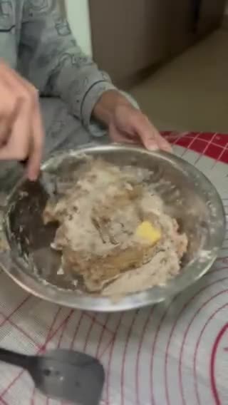 A picture of step 4 of Deidre’s Keto Bread recipe (with gluten).