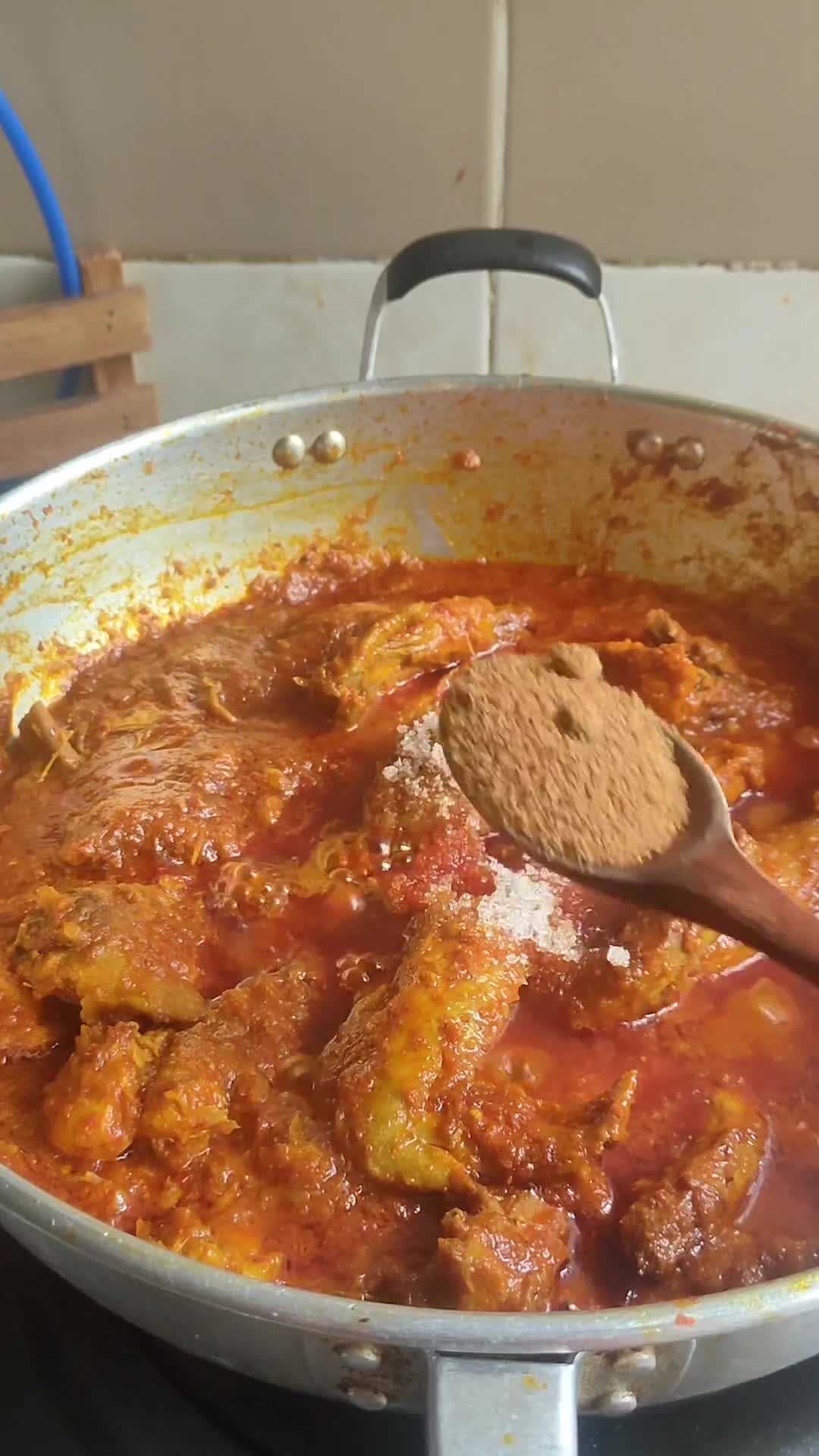 Gambar langkah 13 resipi Rendang Ayam.
