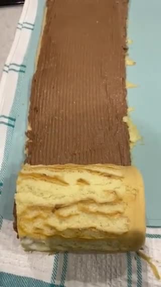 A picture of step 8 of Mocha Cream Cheese Log Cake#2.