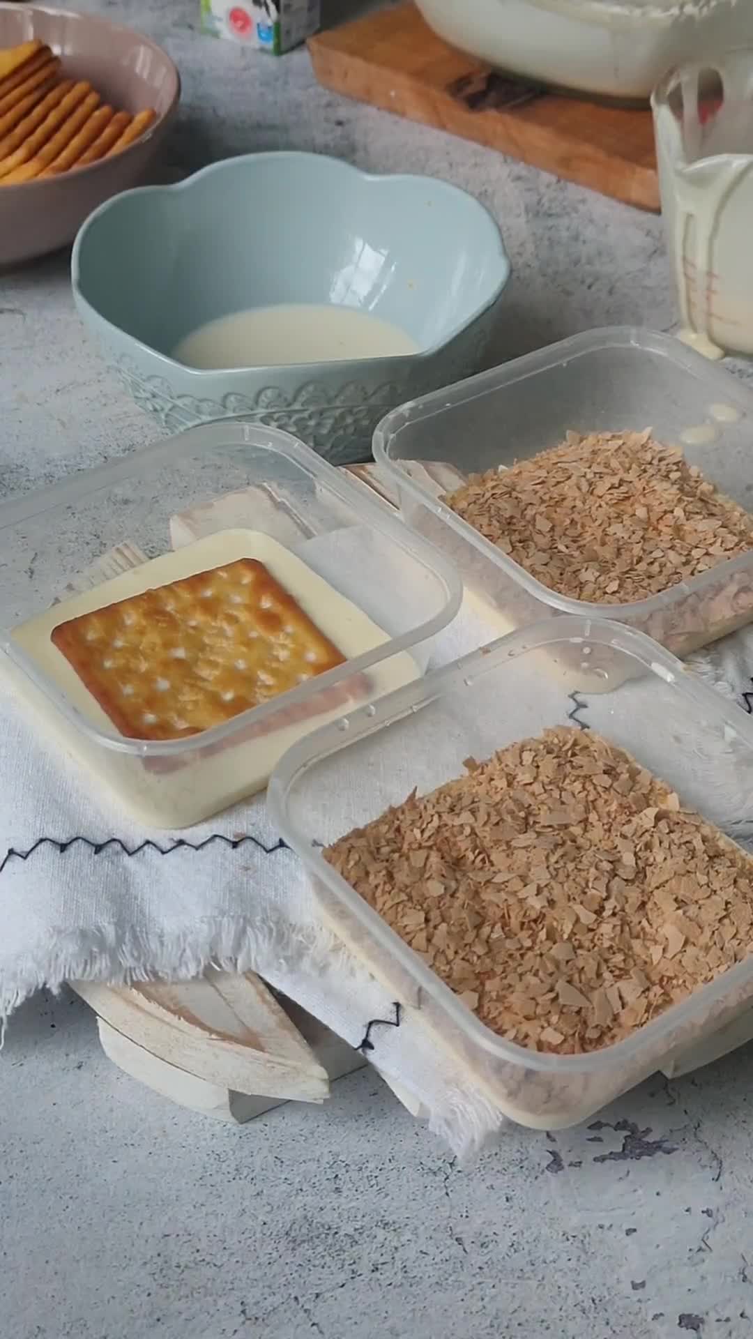 Gambar langkah 4 resipi Cheesekut Nestum.