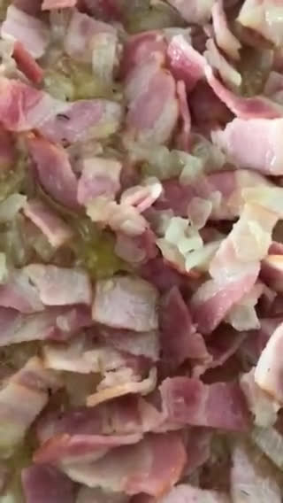 Foto del paso 5 de la receta: Macarrones con bacon, y costra de huevos, quesos y bebida de avena
