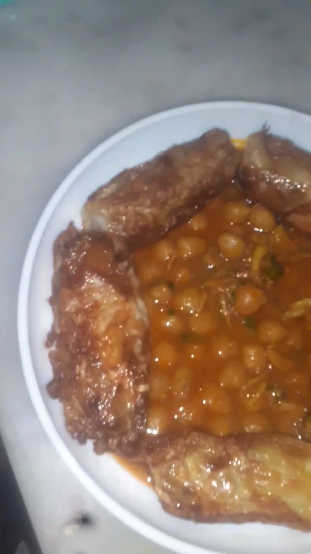 صورة لخطوة 9 من وصفة كرمب محشي باللحم المفروم مع مرقة بالحمص ولا اروع 😋😉
