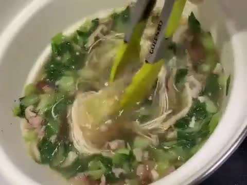 香腸肉末青江菜煨の手延素麵的食譜步驟5照片