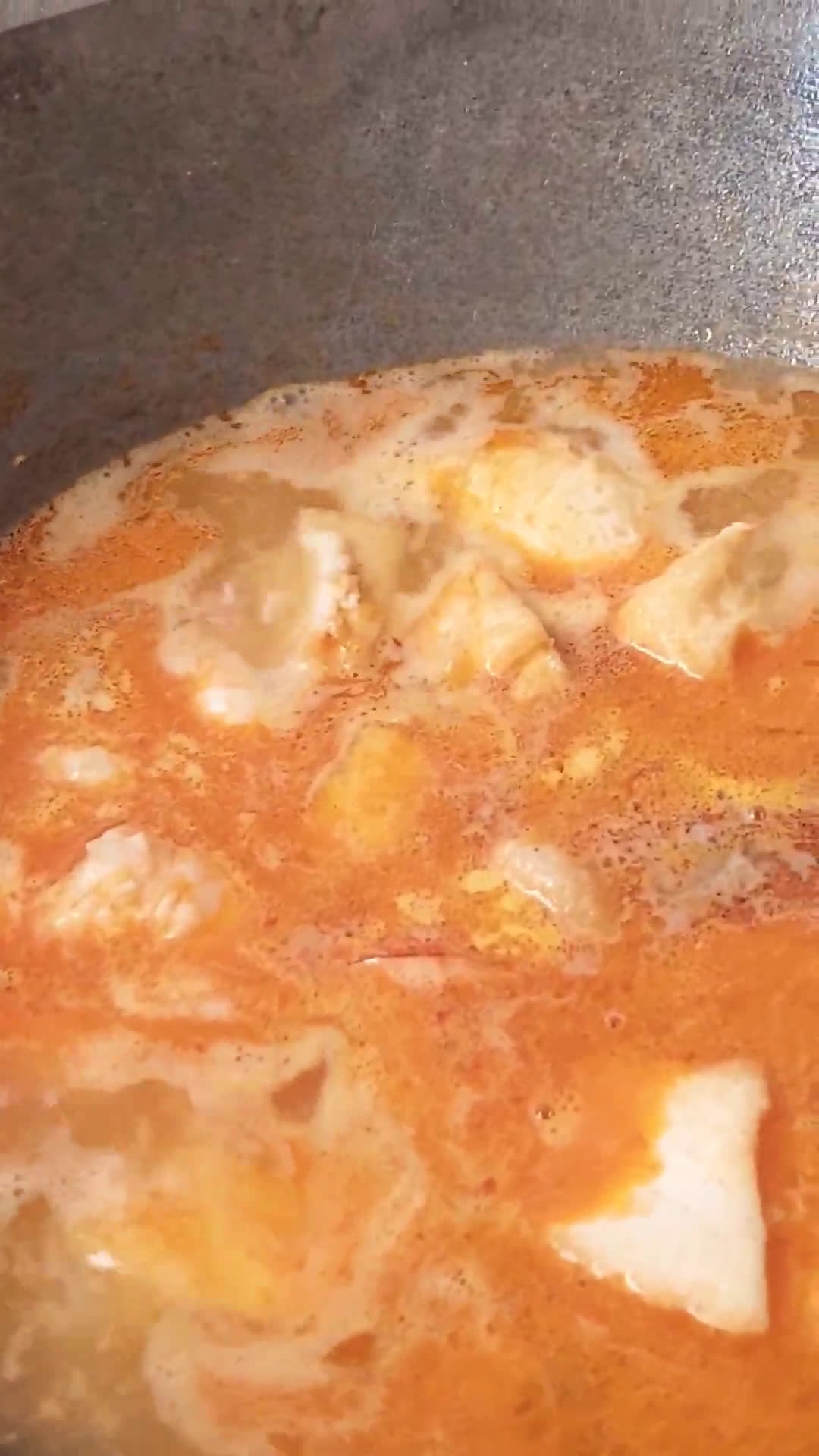 Foto langkah ke 3 dari resep Gulai Udang dan Tahu.