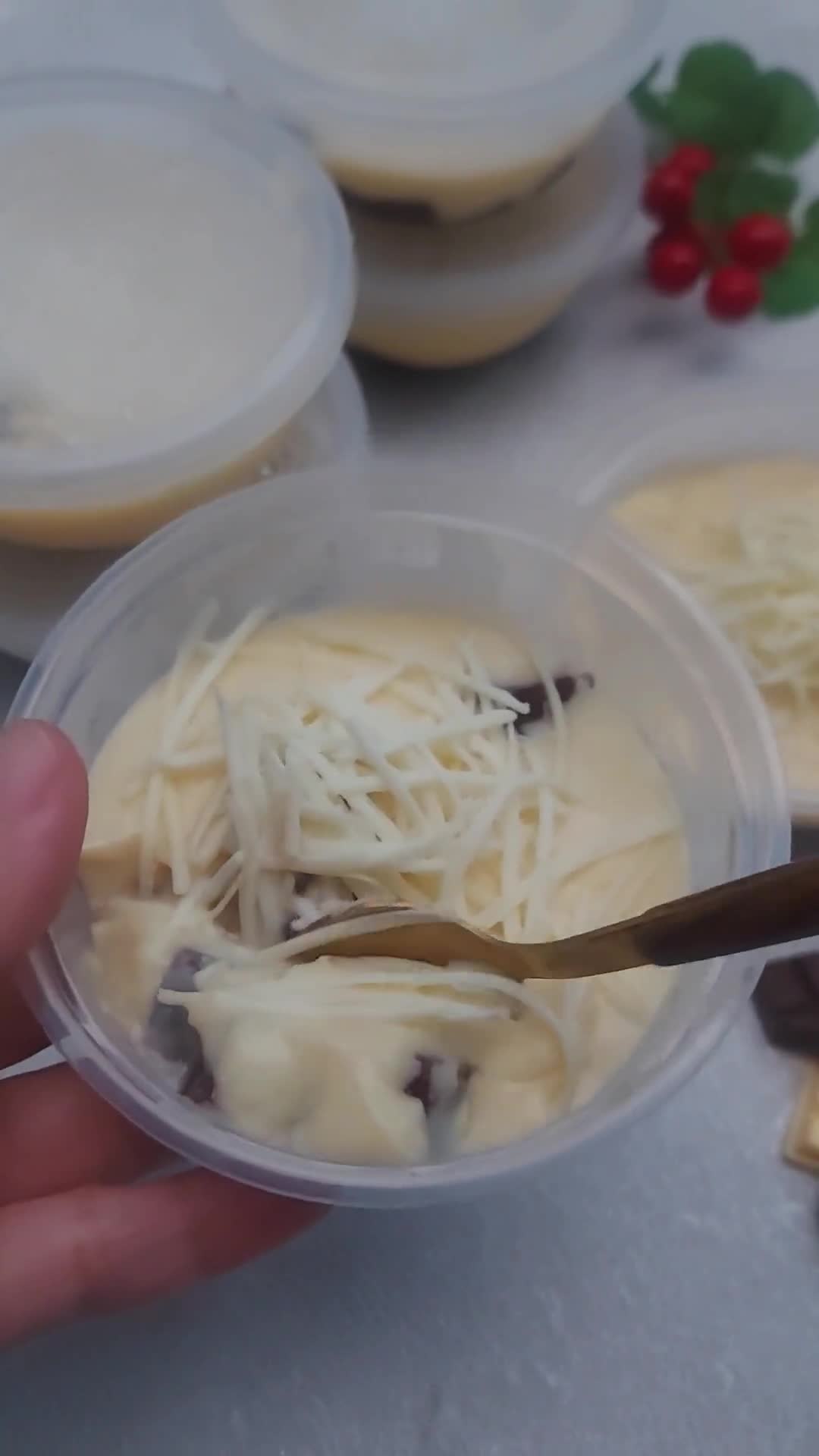 Foto langkah ke 5 dari resep Jelly Coklat Vla Custard.