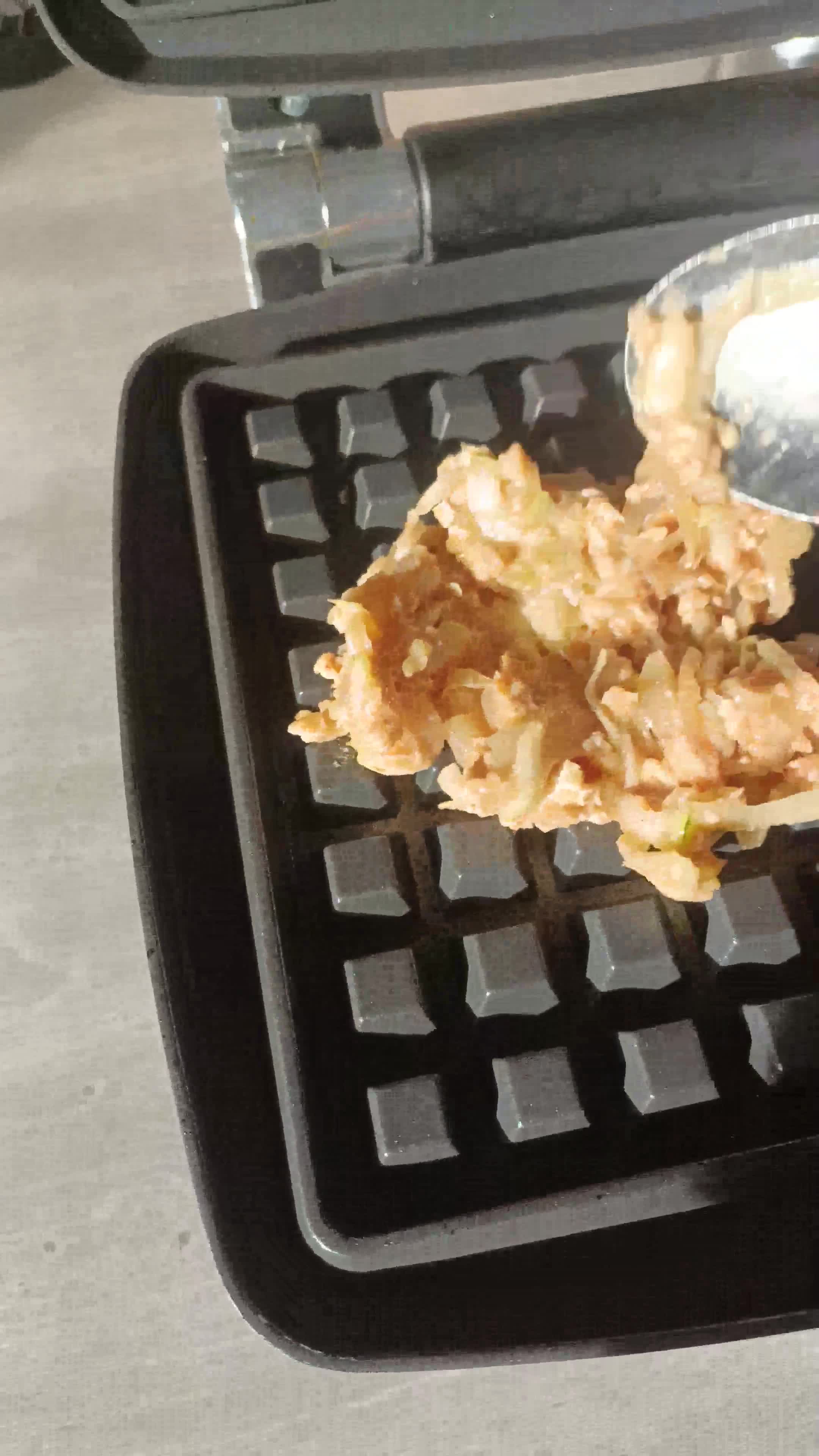 A picture of step 4 of 🌸 Zucchini and Oatmeal Waffles.