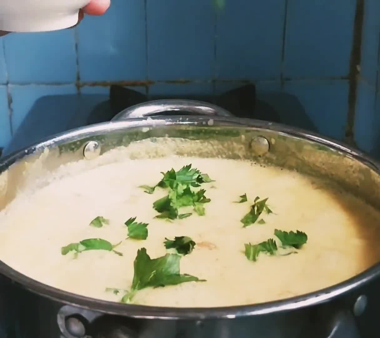 Foto langkah ke 7 dari resep Bubur Gurih Jagung -Labu Kuning (Creamy Corn & Pumpkin Porridge).