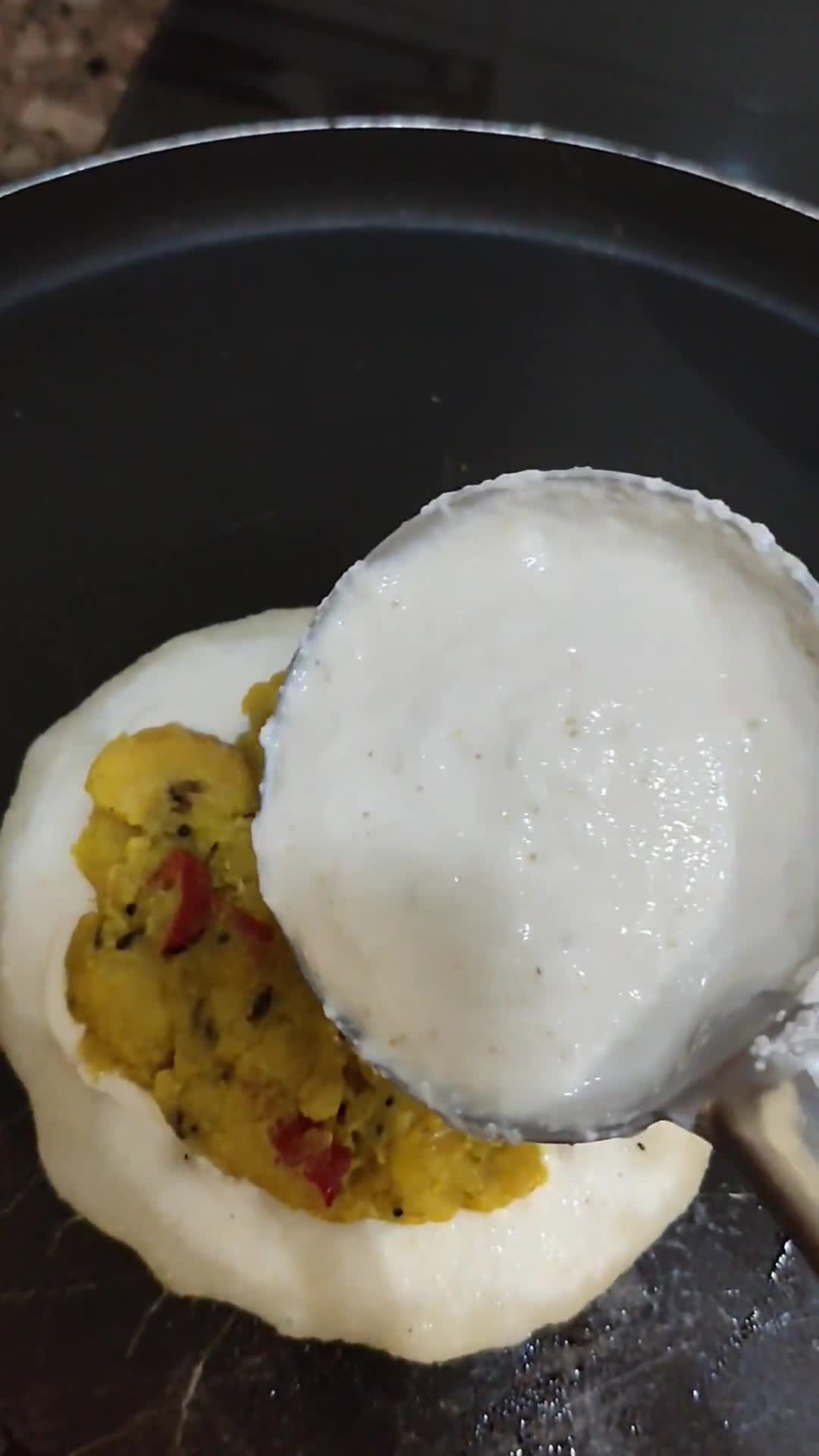 सूजी और आलू के पैनकेक रेसिपी चरण 6 फोटो