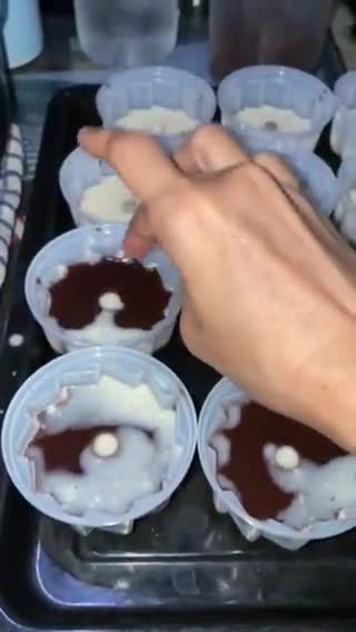 Foto langkah ke 5 dari resep Puding Lapis Coklat.
