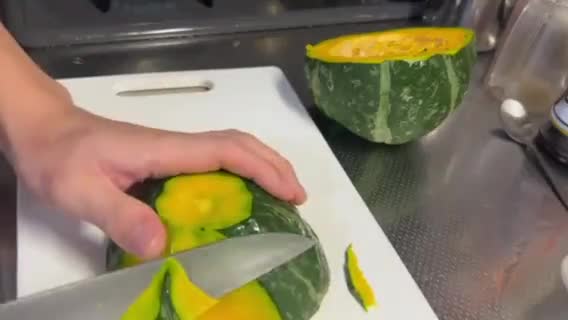 秋の味覚カボチャのスープ作り方1写真