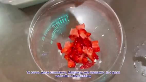 A picture of step 6 of Coconut and berries pudding with sago tapioca balls.