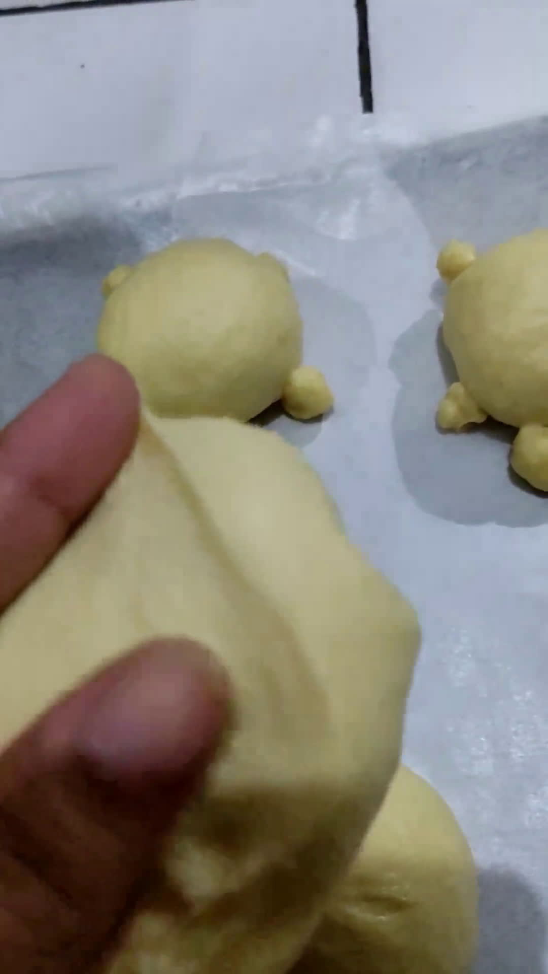 Foto langkah ke 7 dari resep Roti Melon Kura Kura.