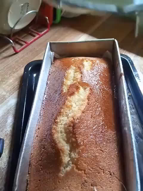 A picture of step 7 of Semovita Cake -Basbousa.