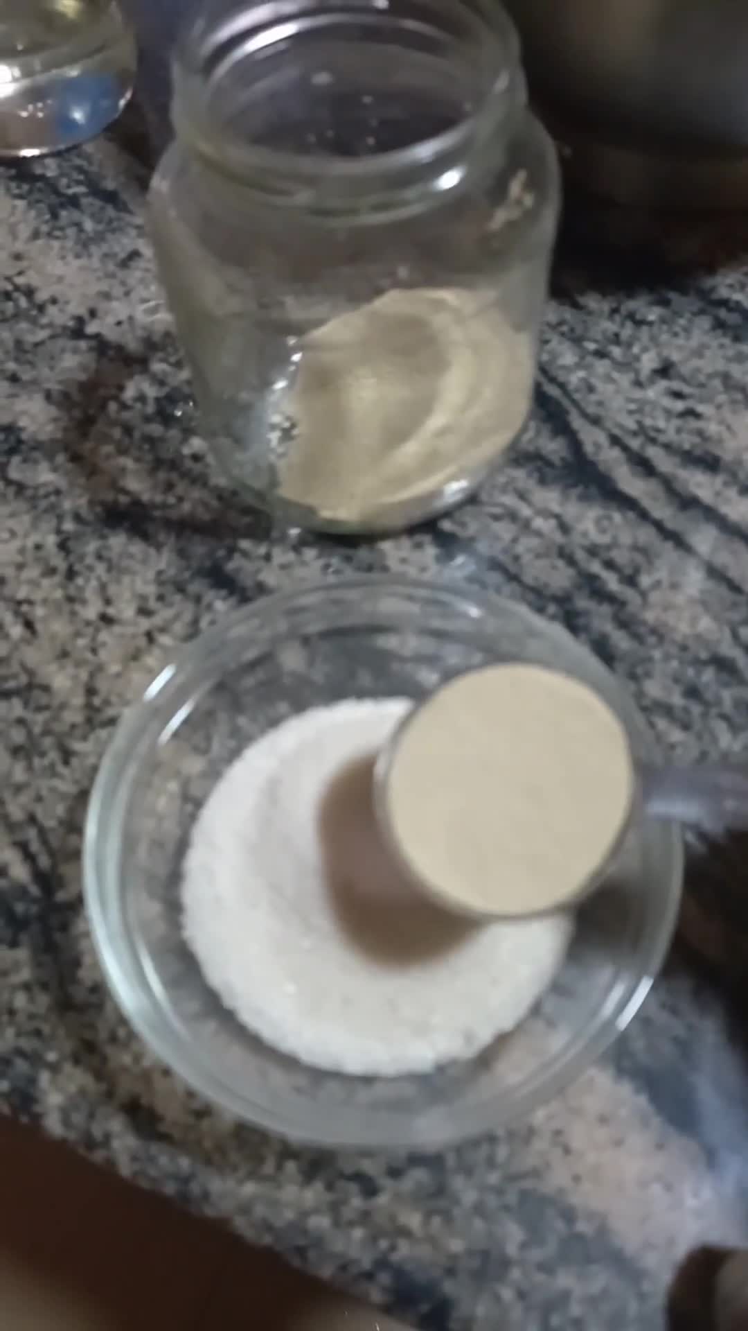 A picture of step 1 of Naan Bread.