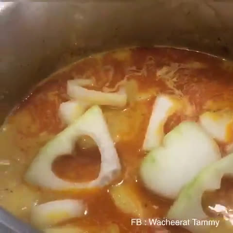 รูปขั้นตอนการทำที่ 2 ของ แกงเผ็ดฟัก ขาไก่