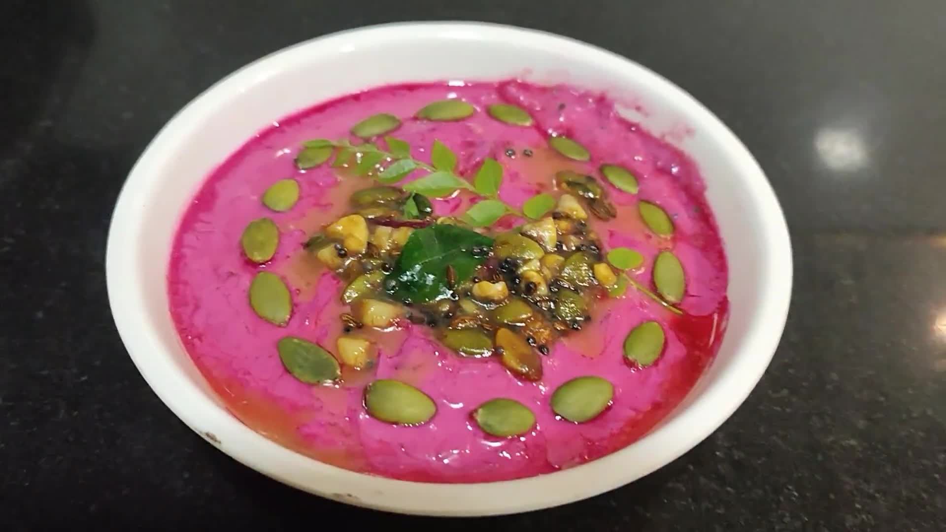 A picture of step 3 of Beetroot Raita.
