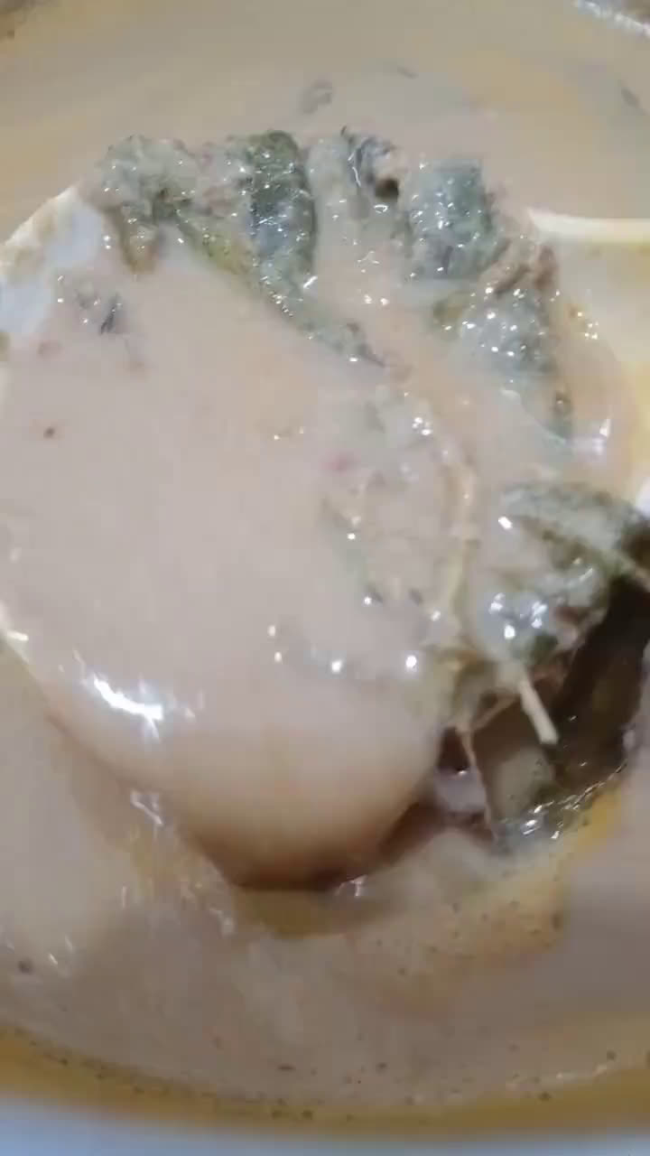 Gambar langkah 4 resipi Laksa Telur Sarang.