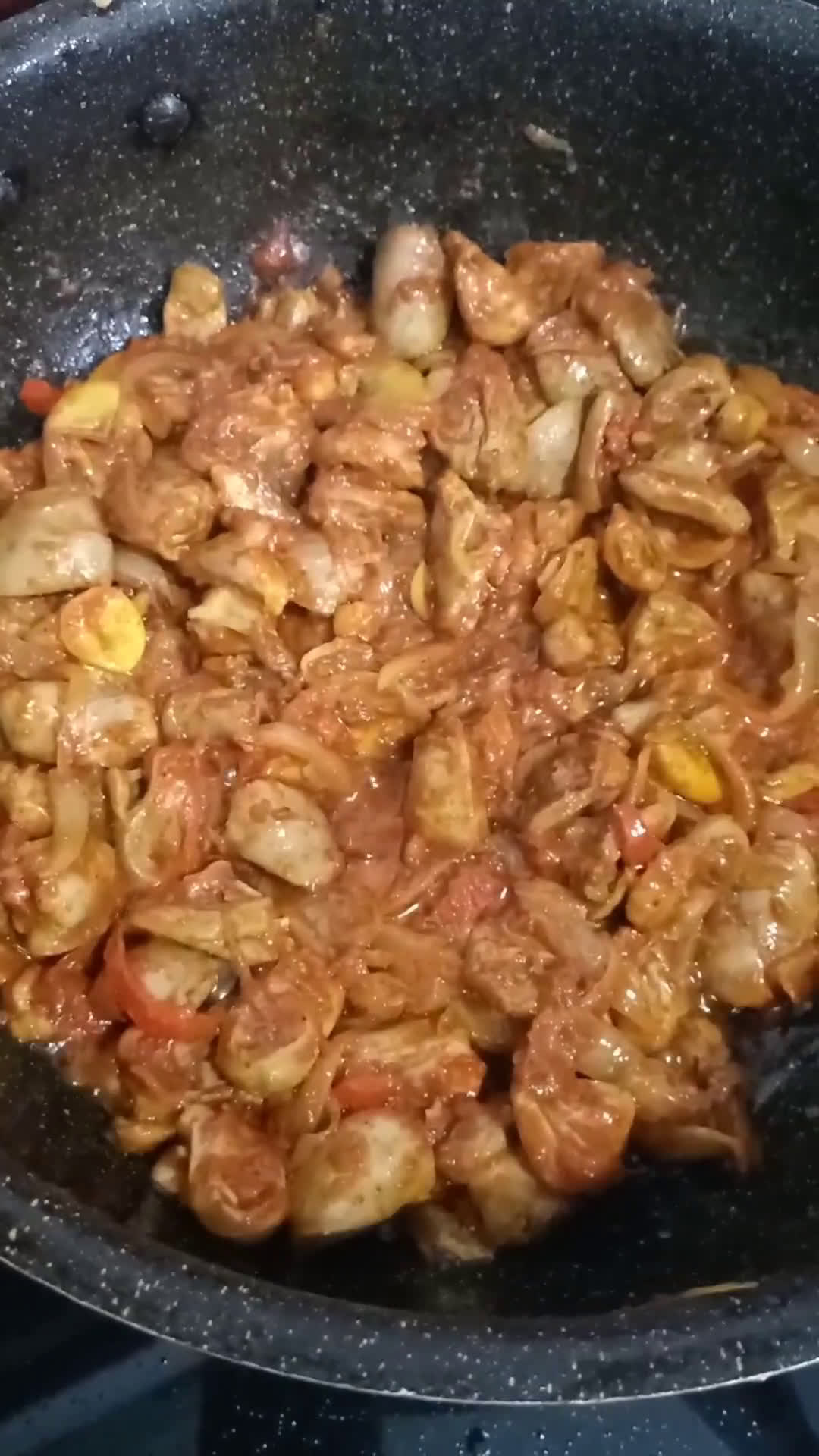 عکس مرحله 6 از دستور خوراک دل مرغ با قارچ