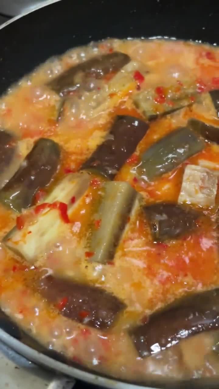 Foto langkah ke 4 dari resep Sayur Lodeh Terong Tempe.