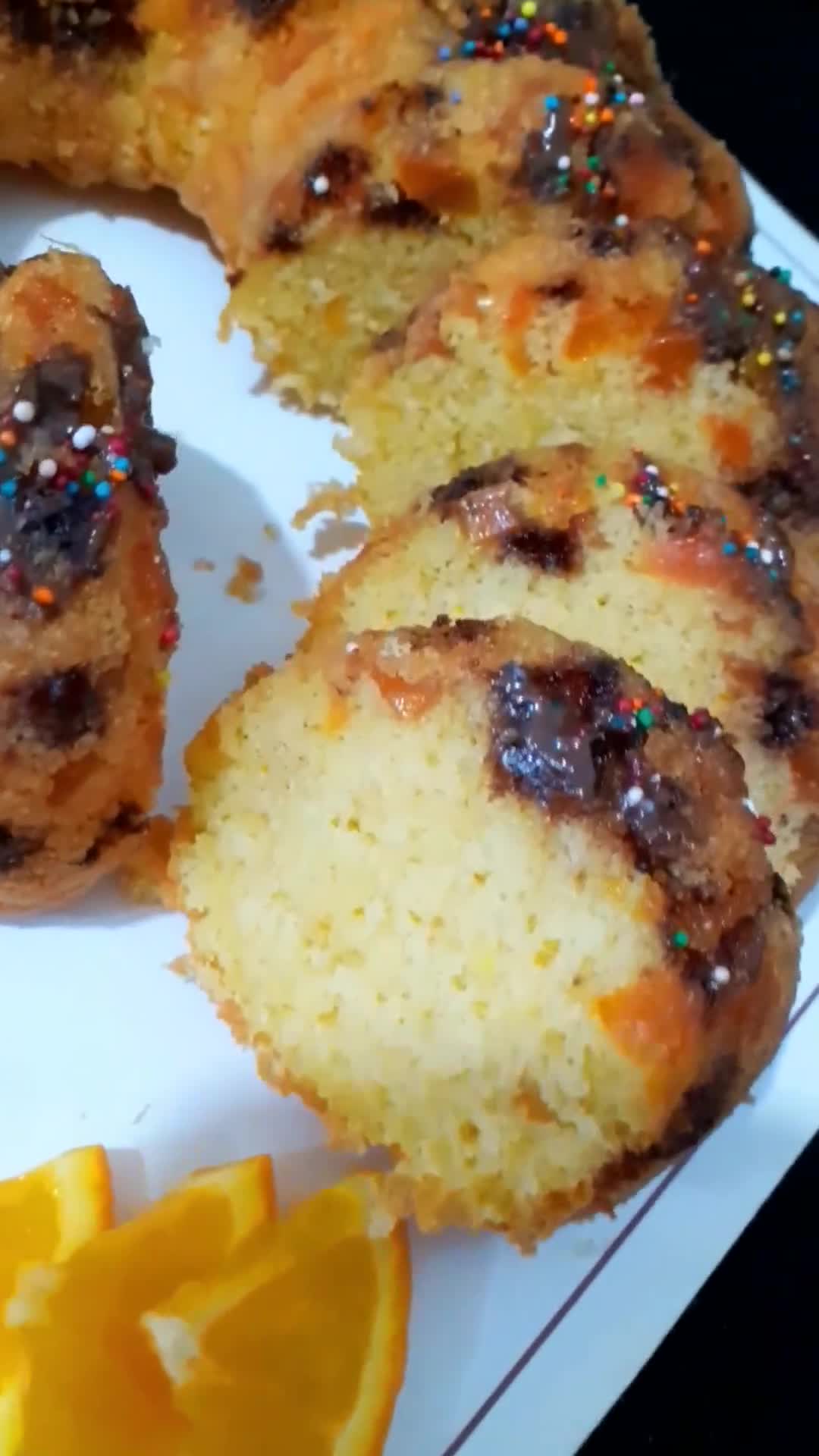 عکس مرحله 10 از دستور کیک مربای پوست پرتقال و هویج 😍😋