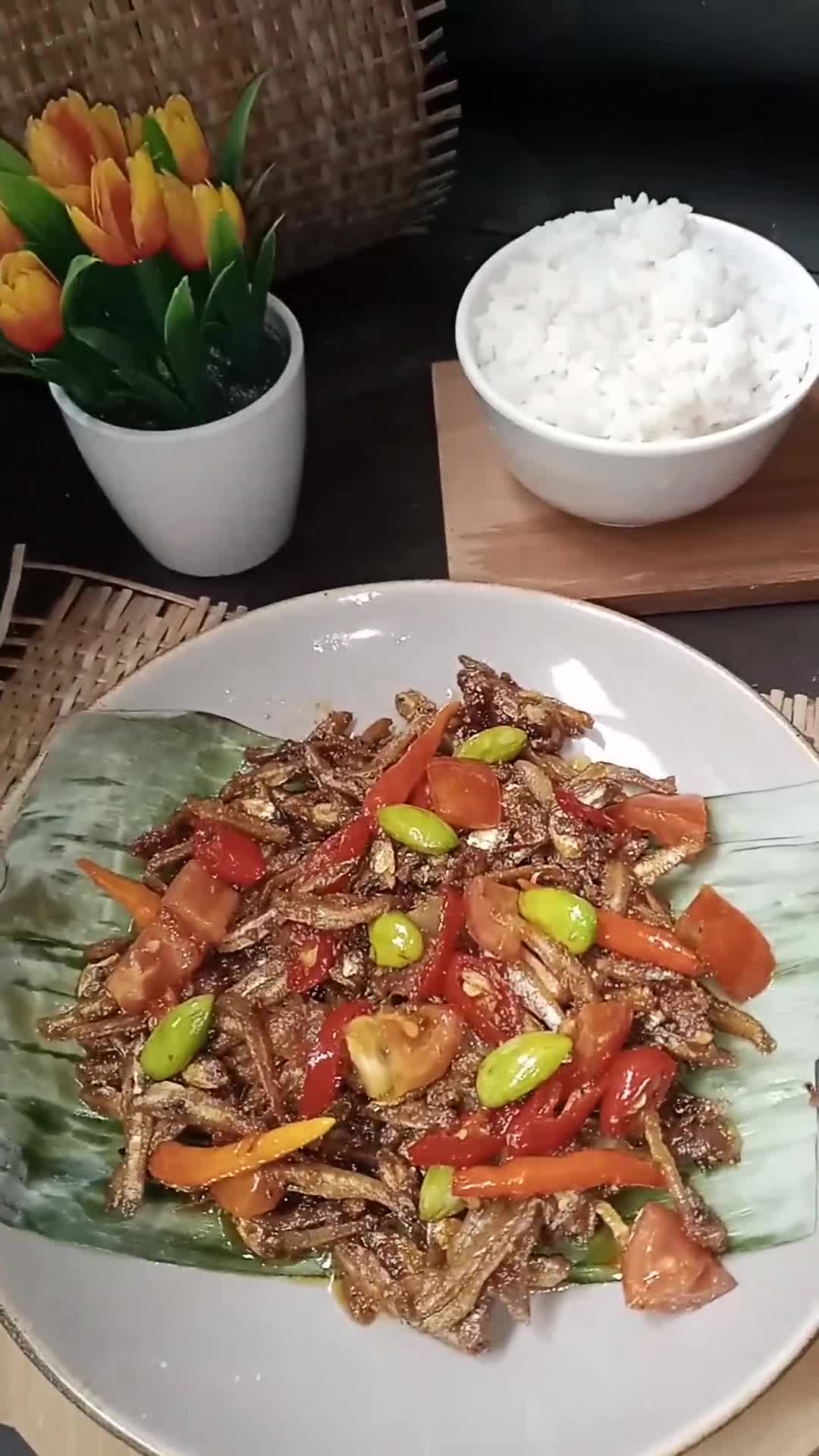 Foto langkah ke 5 dari resep Tumis Petai Teri Pedas.