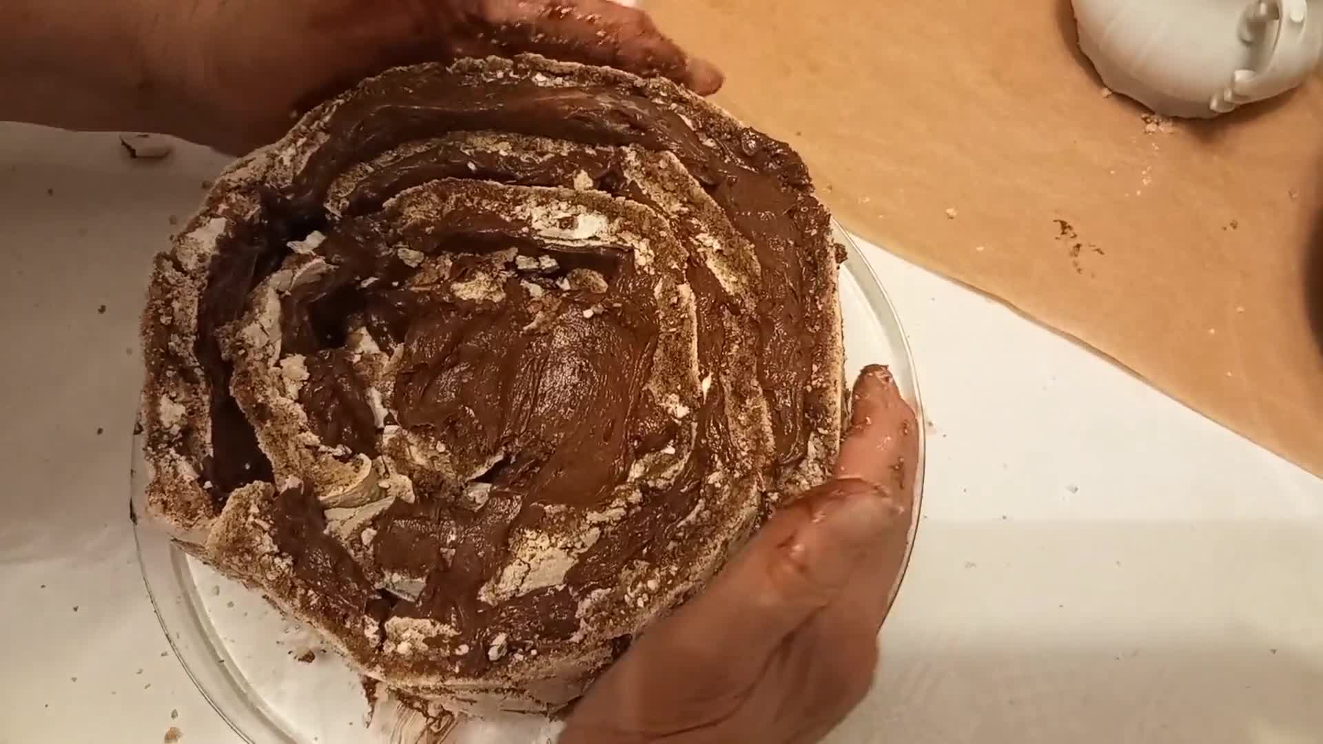Diós csokoládétorta, liszt nélkül recept fázis 9 fotója