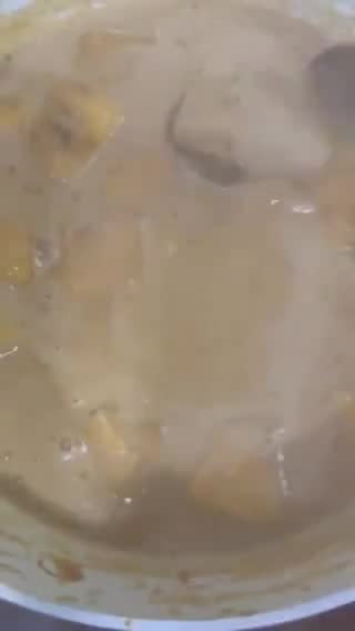 Gambar langkah 5 resipi Pengat Sukun.