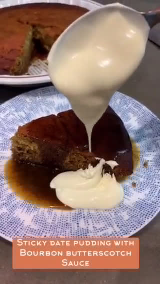 A picture of step 11 of Sticky date pudding with butterscotch sauce.