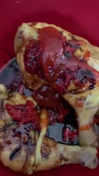 Gambar langkah 5 resipi Ayam bakar simple.
