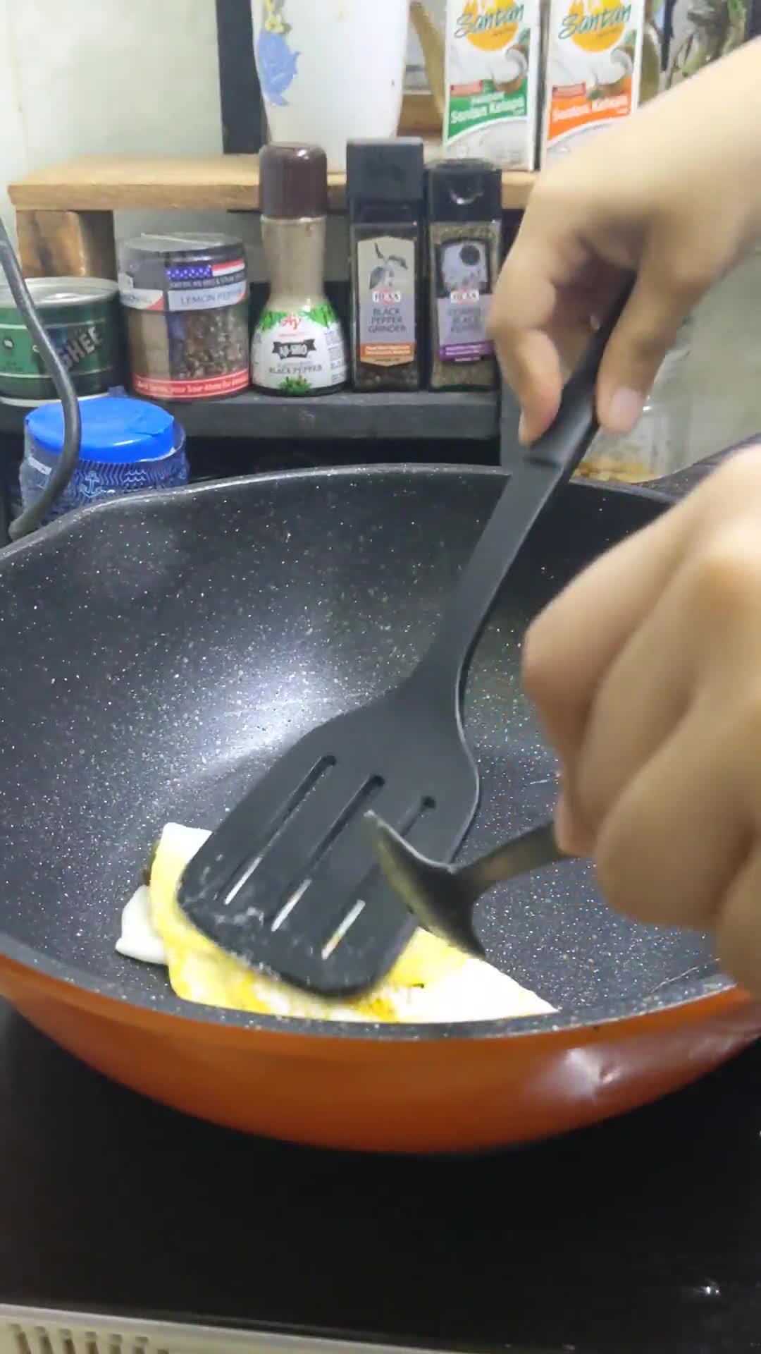 Gambar langkah 2 resipi Telur Khurasan.