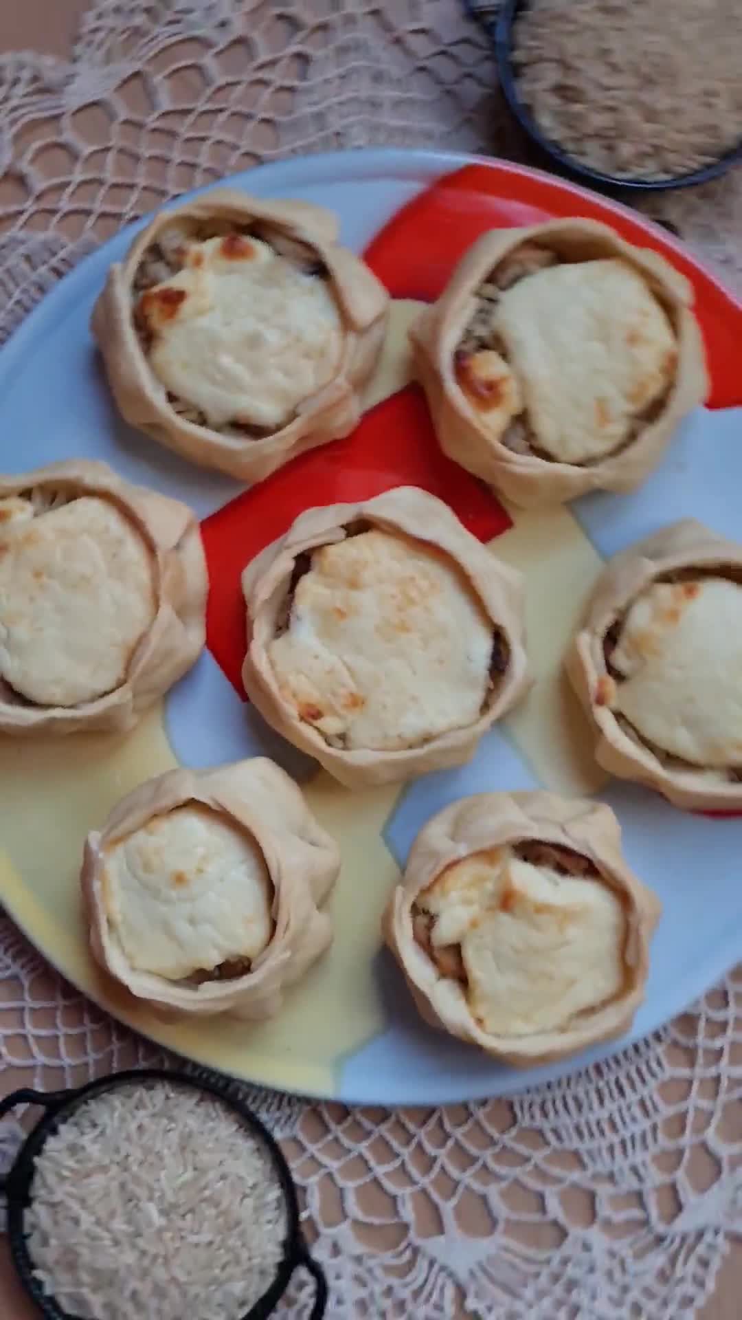 Foto del paso 4 de la receta: Canastitas de arroz integral con champignones 🍚 🍄