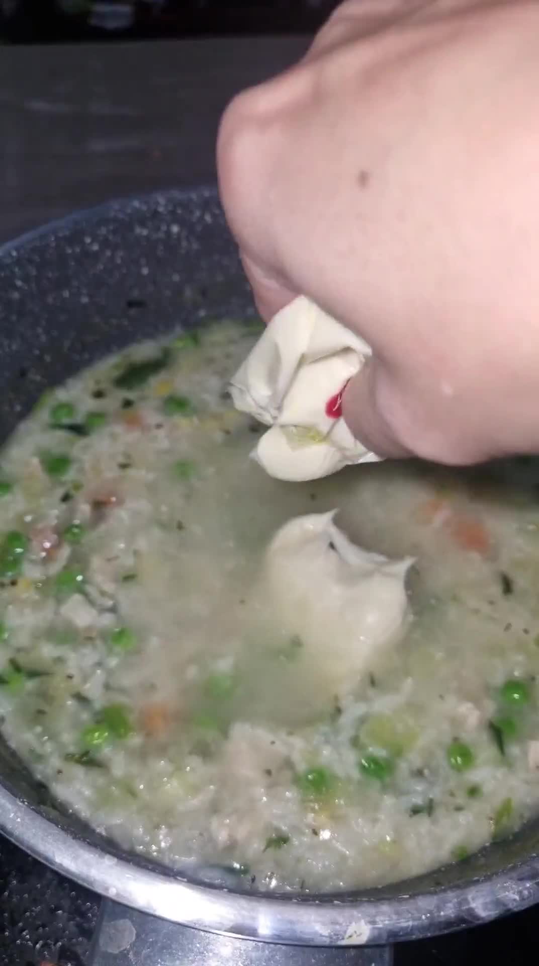 Foto langkah ke 6 dari resep Bubur Ayam Carbonara.