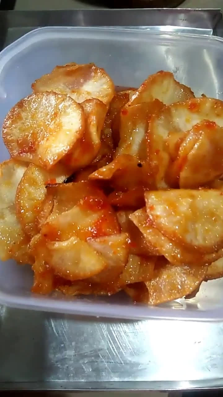 Foto langkah ke 4 dari resep Keripik singkong pedas manis.