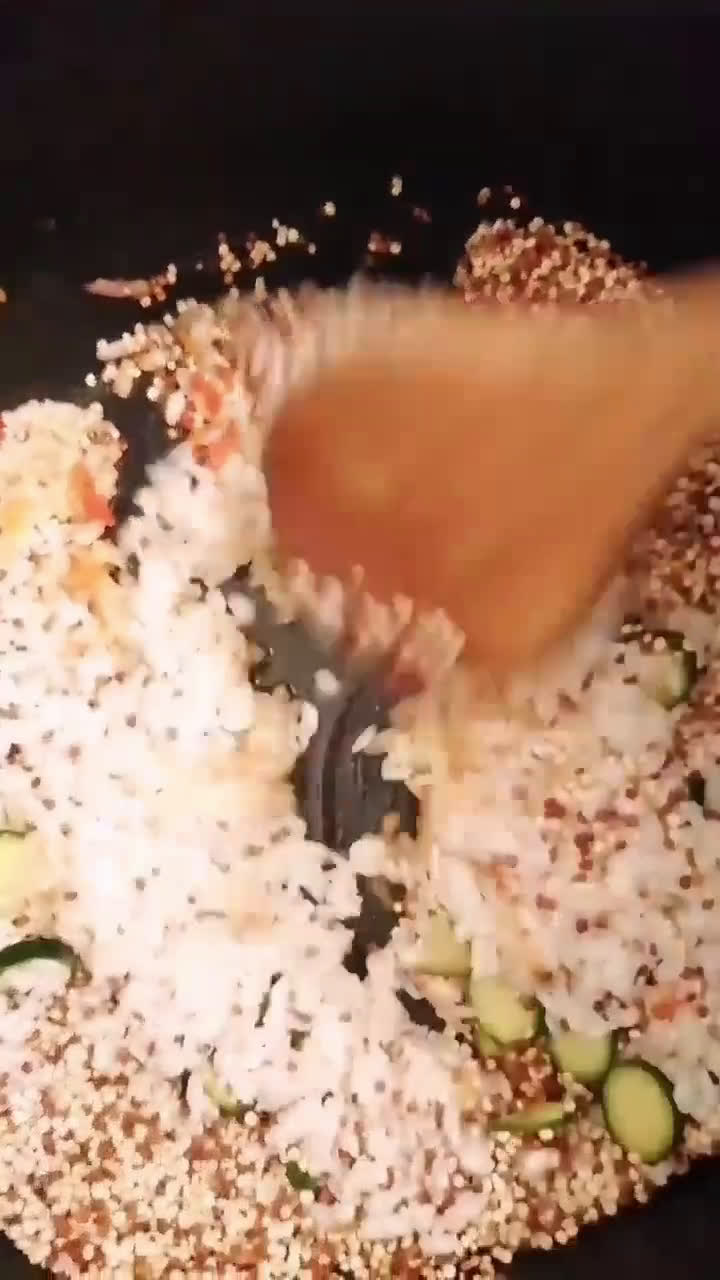 Une image de l'étape 2 de Crousti cabillaud a la djamicoo riz quinoa légumes 🌾🌶️.