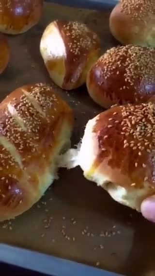 عکس مرحله 1 از دستور نان برگر عالی 🍔 نرم مثل پنبه