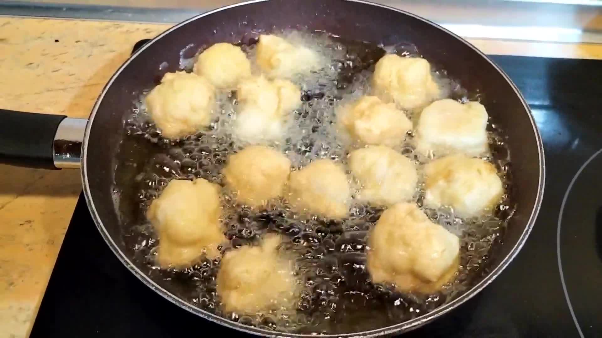 Foto del paso 4 de la receta: Buñuelos de viento de cabello de ángel crema pastelera y chocolate