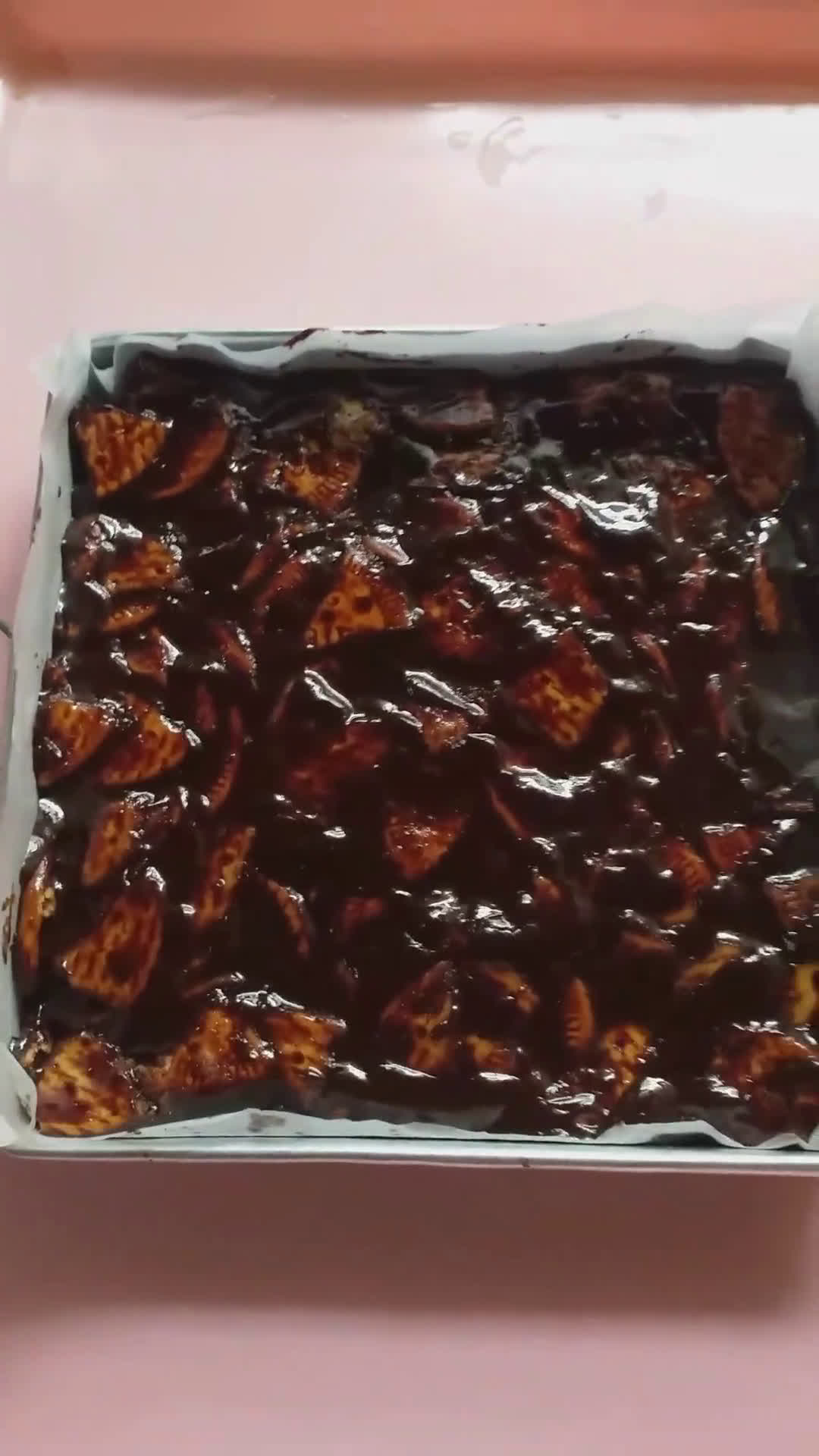 Foto langkah ke 6 dari resep Kek Batik (Kek Biskut).